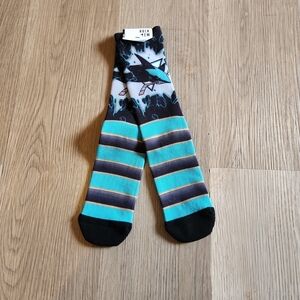 Rich Air Black and Blue Striped Socks